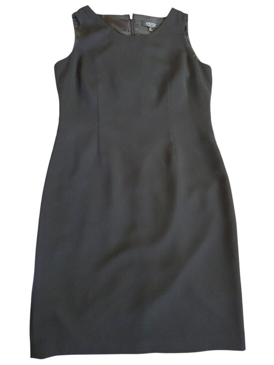 Kasper Dresses & Skirts - Kasper Black Sleeveless Sheath Dress Size 14 Lined Fitted Waist Back Zipper